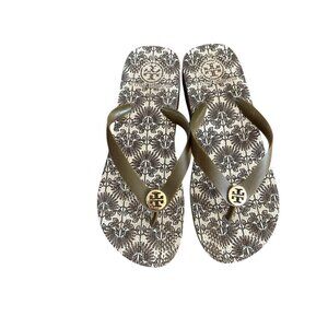 Tory Burch Brown and Gold Sandals
